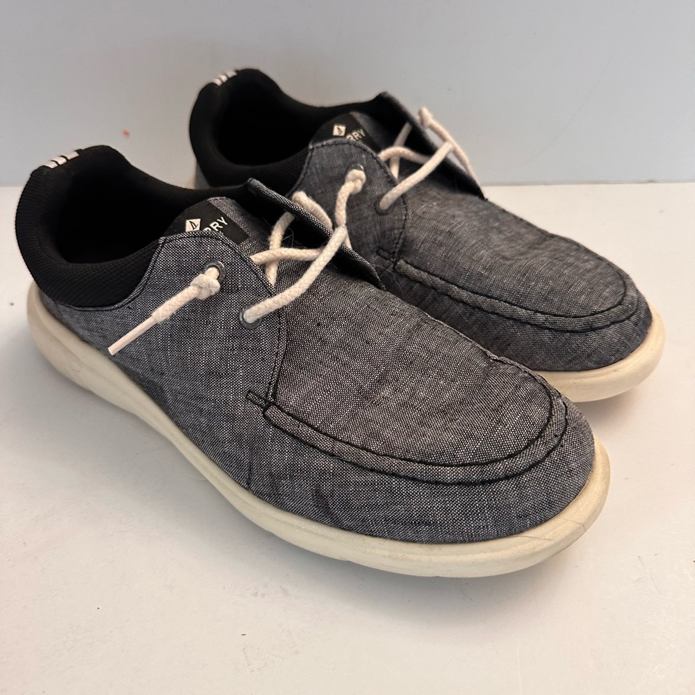Sperry Top Sider Captains Moc Mens Size 10.5 Black Slip On Boat Shoes